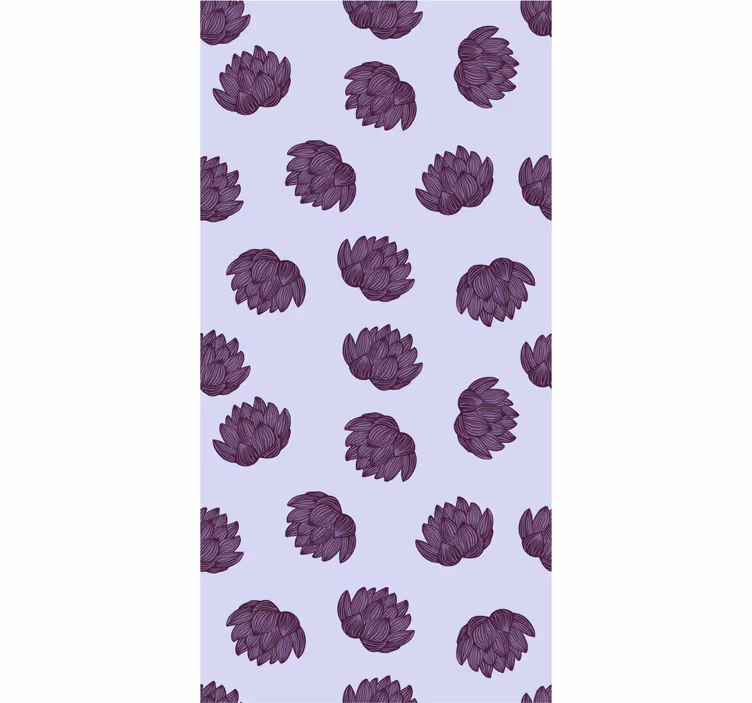 Enkelhet med blomstermønster tapet blomster - Tenstickers