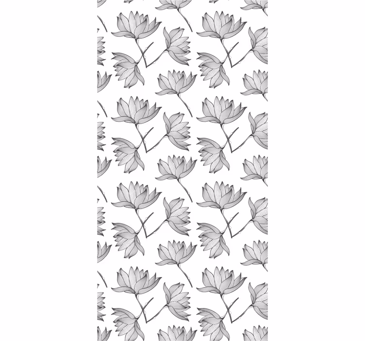 Botaniske skisser tapet blomster - Tenstickers