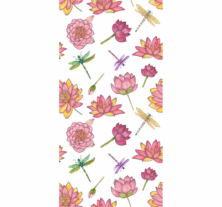 Floral øyenstikker fusjon tapet blomster - Tenstickers