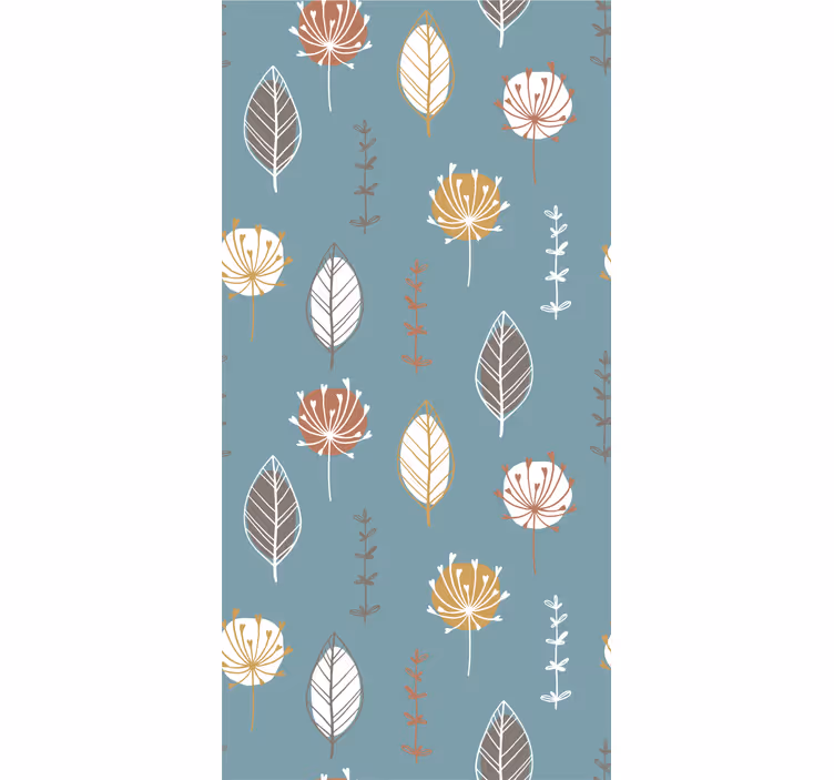 Botaniske motiver mønster tapet grønne blader - Tenstickers