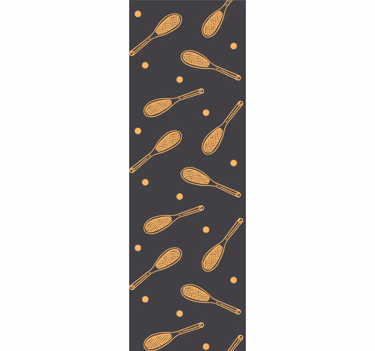 Oransje racketer og baller design tapet barn - Tenstickers