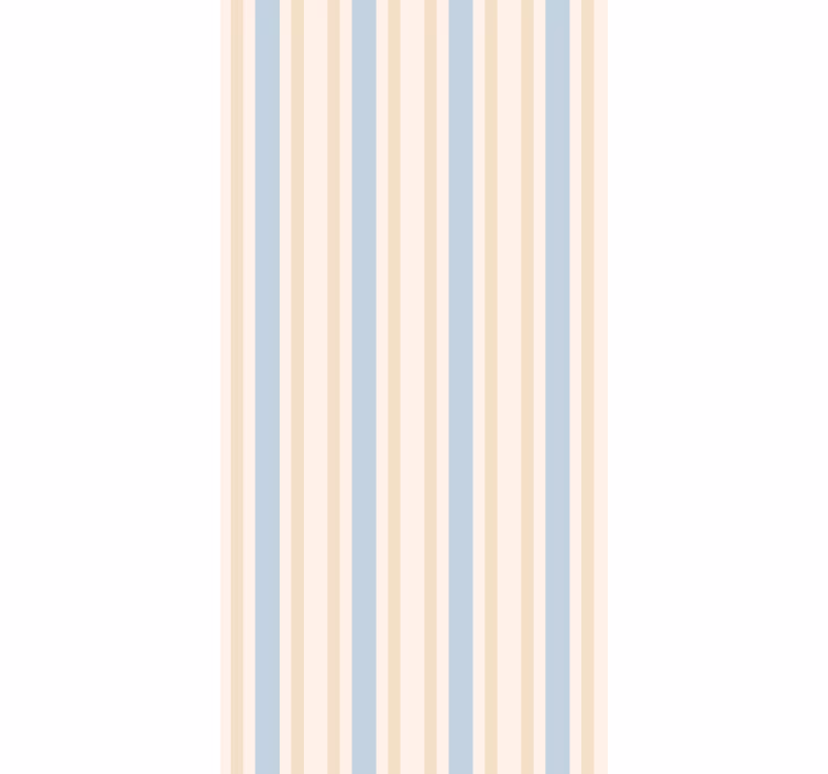 Beige og blå toner tapet vertikalt - Tenstickers