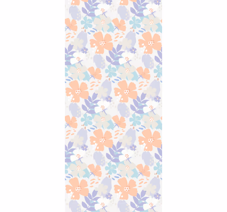 Blomsterbladtrykk tapet blomster - Tenstickers