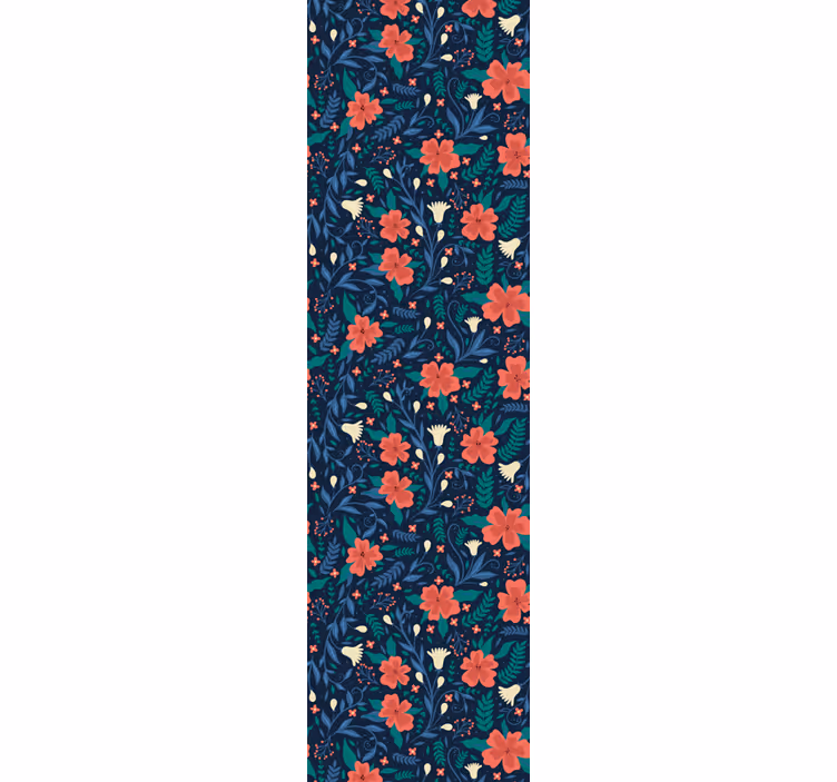 Floral botanisk trykk tapet blomster - Tenstickers