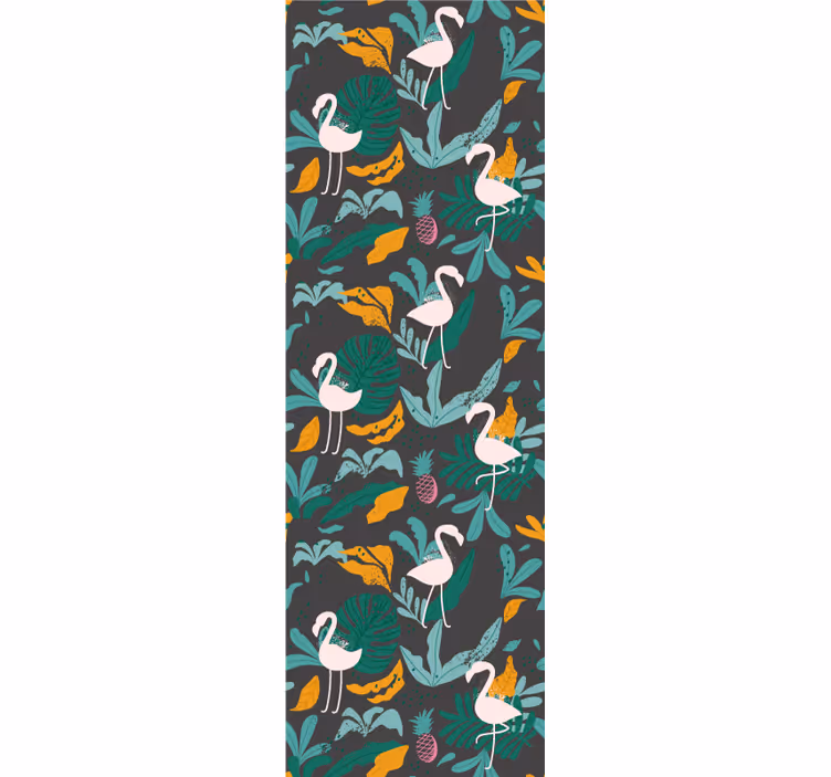 Tropisk flamingoscene tapet dyr - Tenstickers