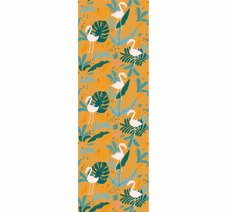 Flamingo tropisk tapet dyr - Tenstickers