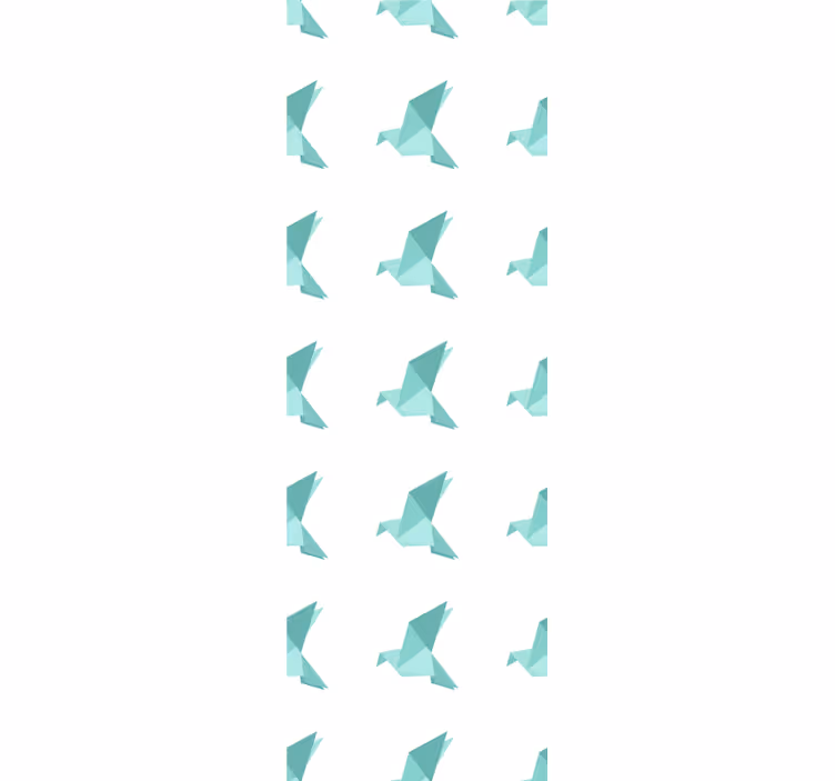 Tapet barn origami fuglemønster - Tenstickers