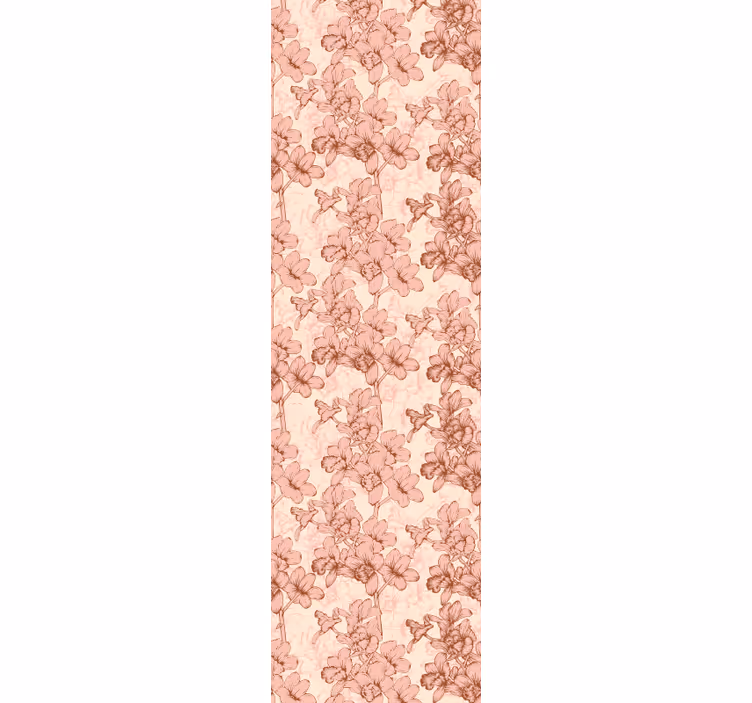 Blomster utsmykket tapet blomster - Tenstickers