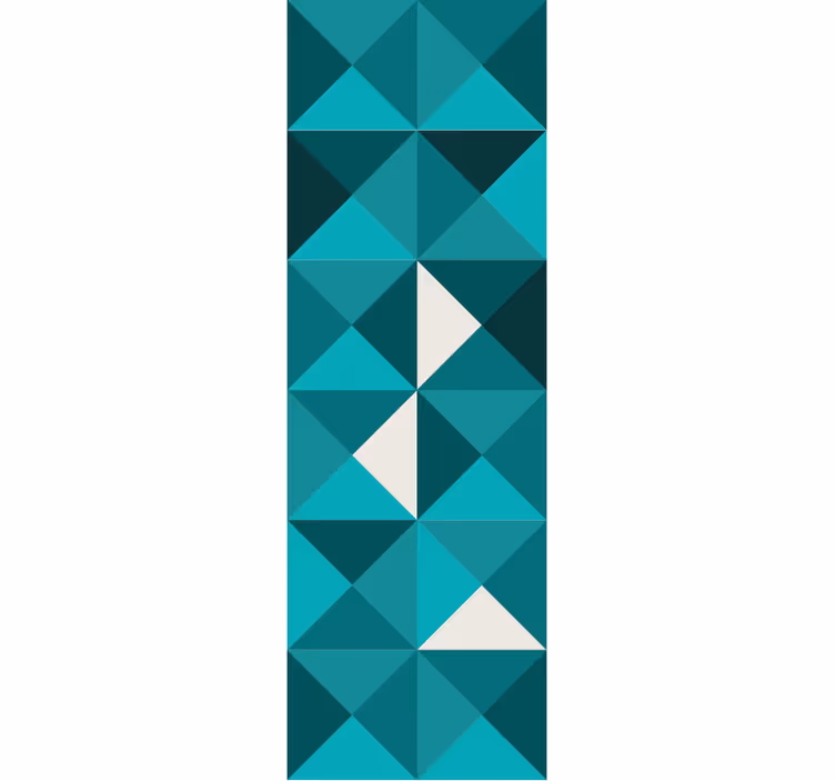 Blå trekantet design tapet geometriske former - Tenstickers