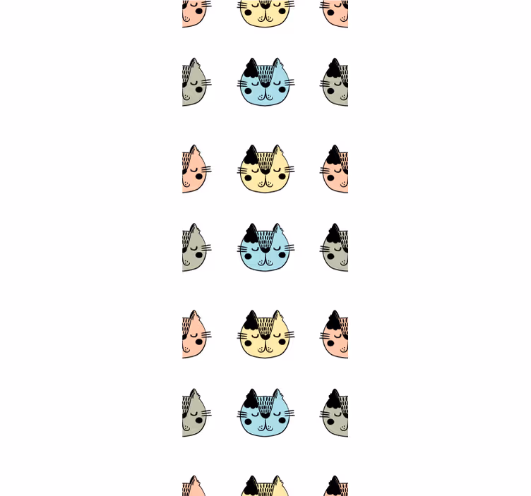 Tegneserie kattefjes katt tapet - Tenstickers