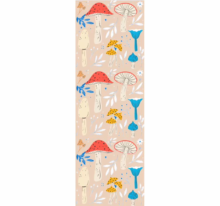 Klassisk sopp beige bakgrunn tapet blomster - Tenstickers