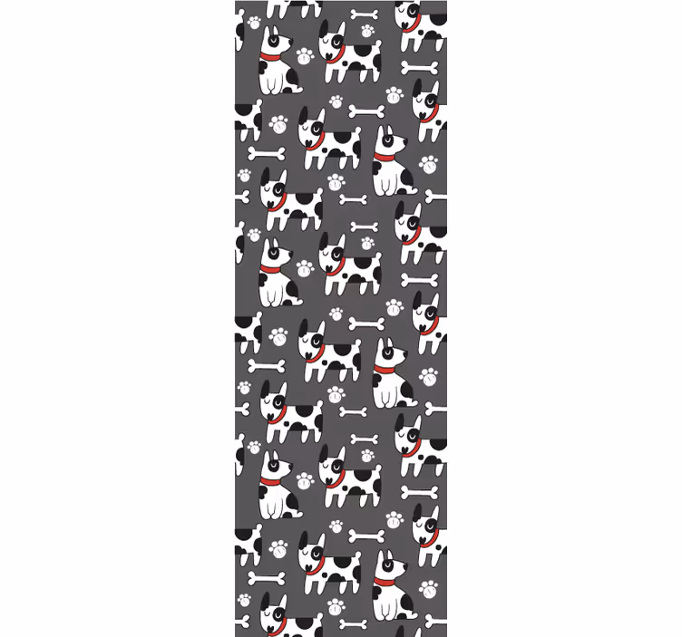 Fantastisk svart og hvit hund tapet soverom - Tenstickers