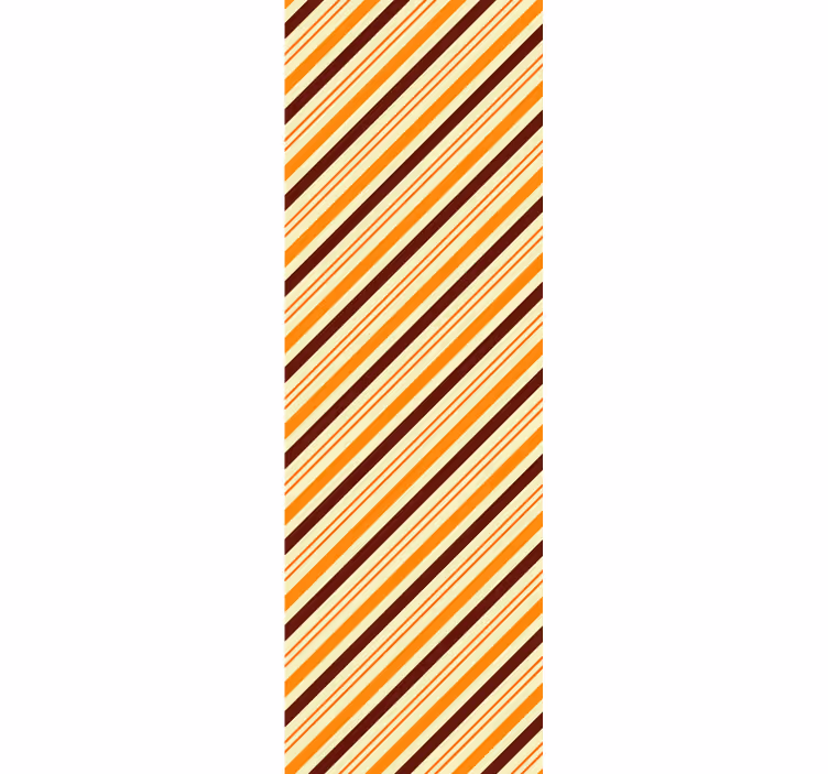 Diagonalt stripemønster tapet horisontalt - Tenstickers