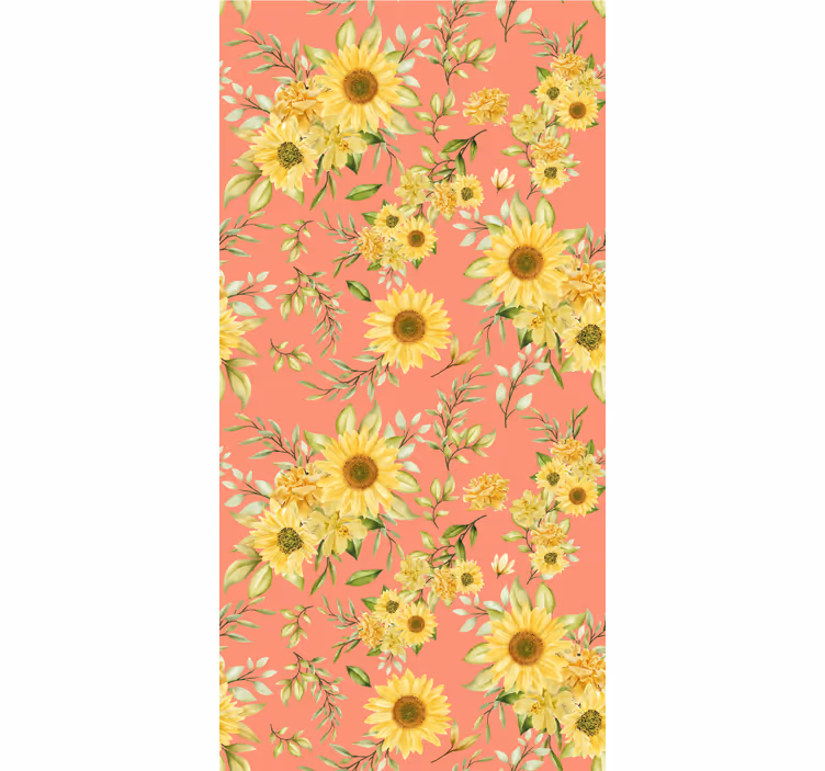 Solsikkeblomster tapet blomster - Tenstickers