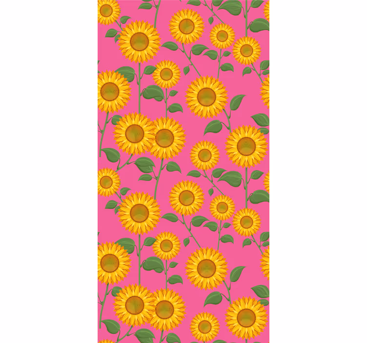 Livlig solsikkeutstilling tapet blomster - Tenstickers