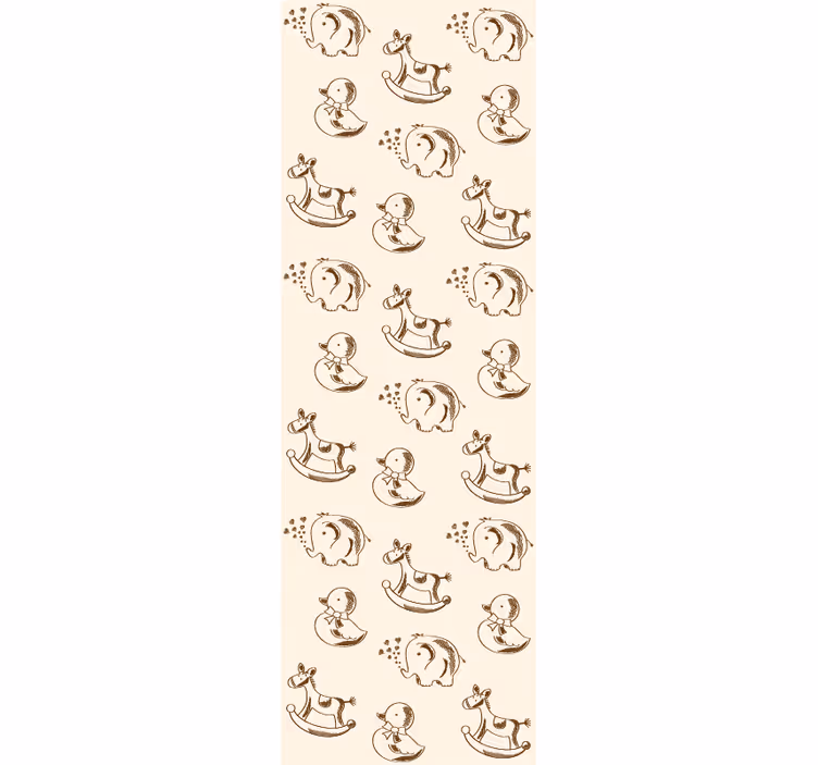 Lekne dyreskisser tapet baby - Tenstickers