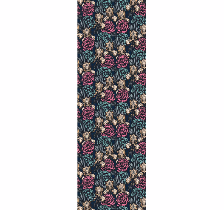 Elegant floral billedvev tapet blomster - Tenstickers