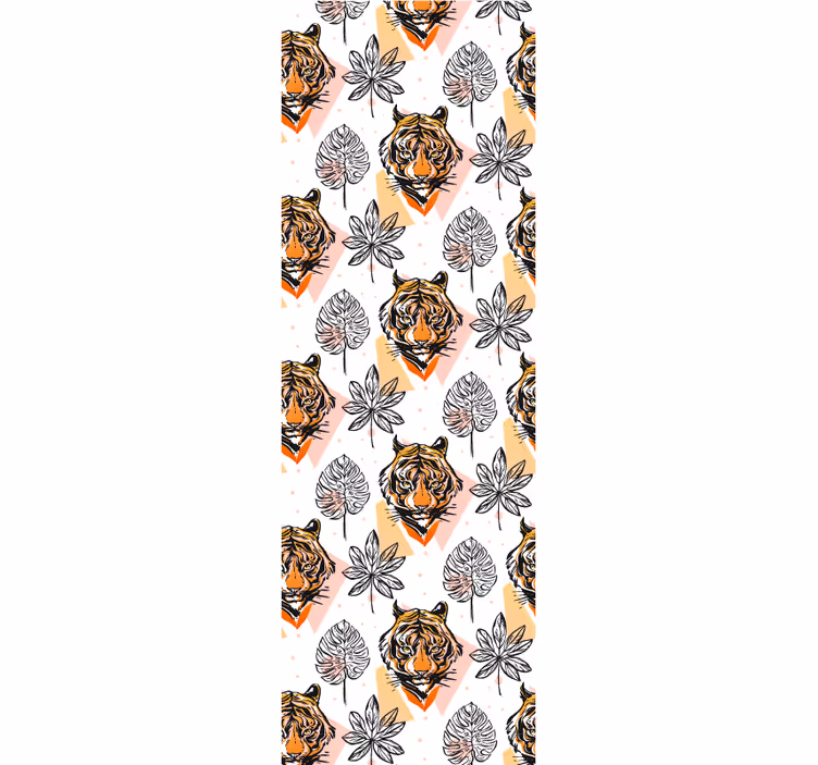 Tigermønster håndtegnet tapet gift - Tenstickers