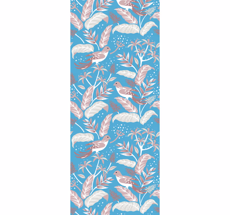Botanisk fuglemotiv fugletapet - Tenstickers