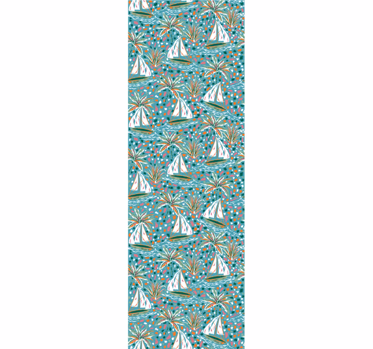 Seilmotiv nordisk tapet - Tenstickers