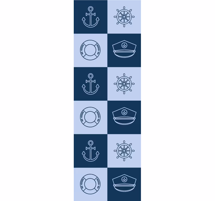 Marine symboler fliser tapet kjøkken - Tenstickers