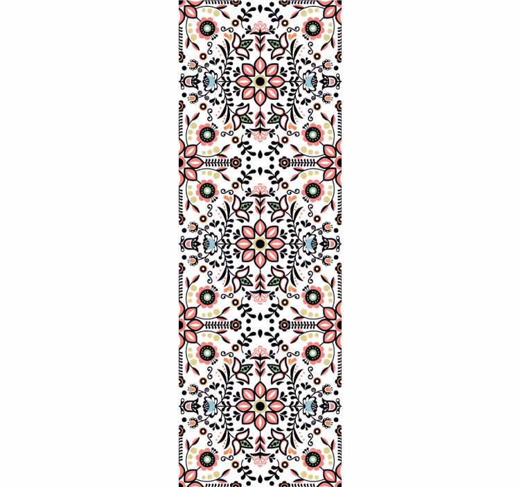 Fargerike polske blomstersymboler tapet blomster - Tenstickers