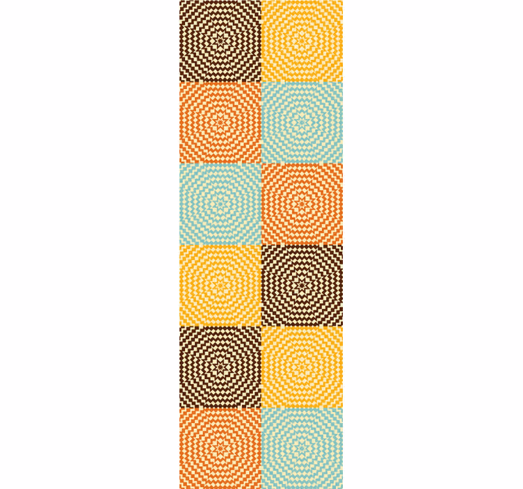 Geometriske spiralfirkanter tapet geometriske former - Tenstickers