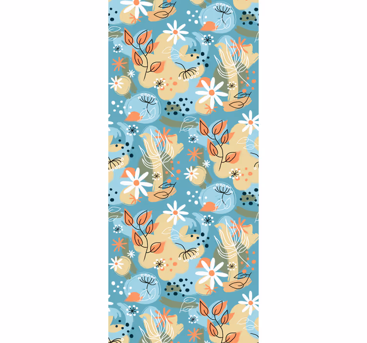 Floral bris tapet blomster - Tenstickers