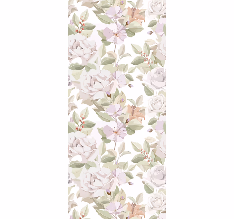 Floral blomst ensemble tapet blomster - Tenstickers