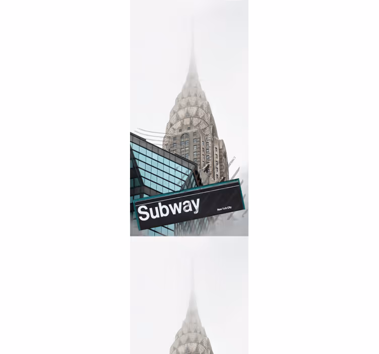 Urban t-baneinngang tapet byer - Tenstickers