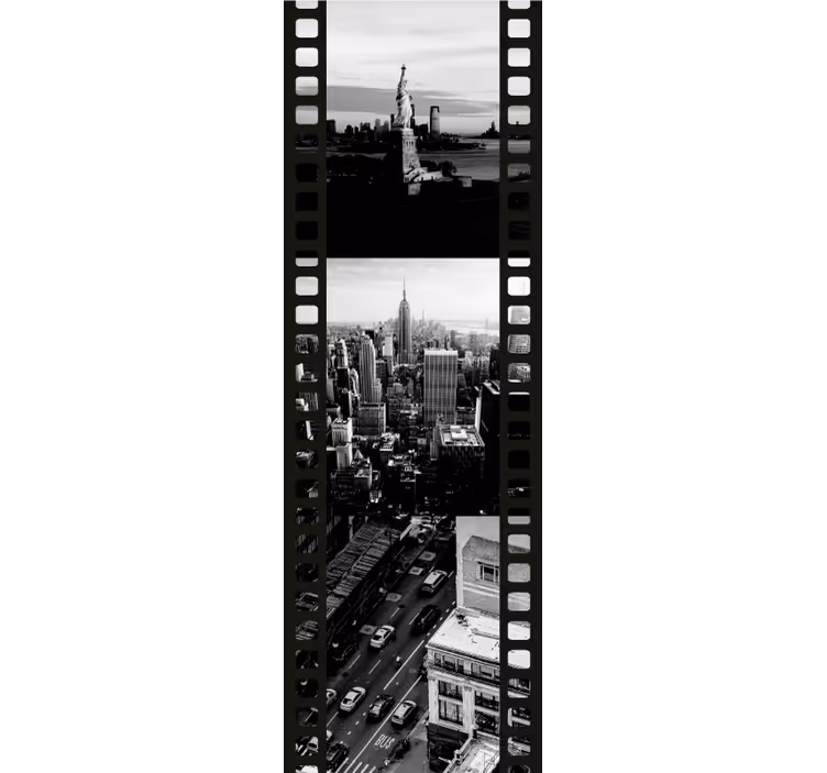 Filmstripe bybilde tapet byer - Tenstickers