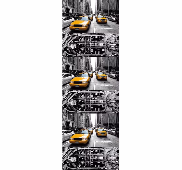 Urban taxiscene tapet byer - Tenstickers