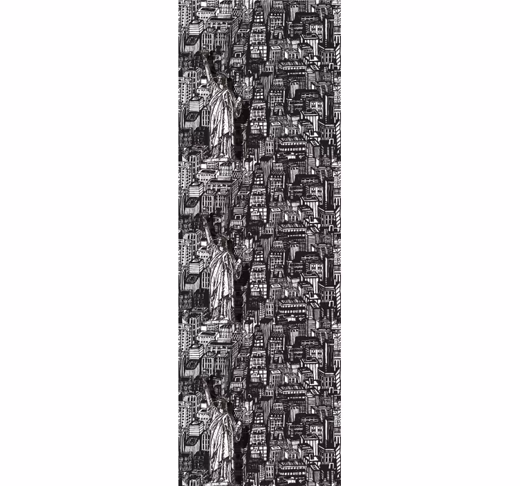 Statue urban collage tapet byer - Tenstickers