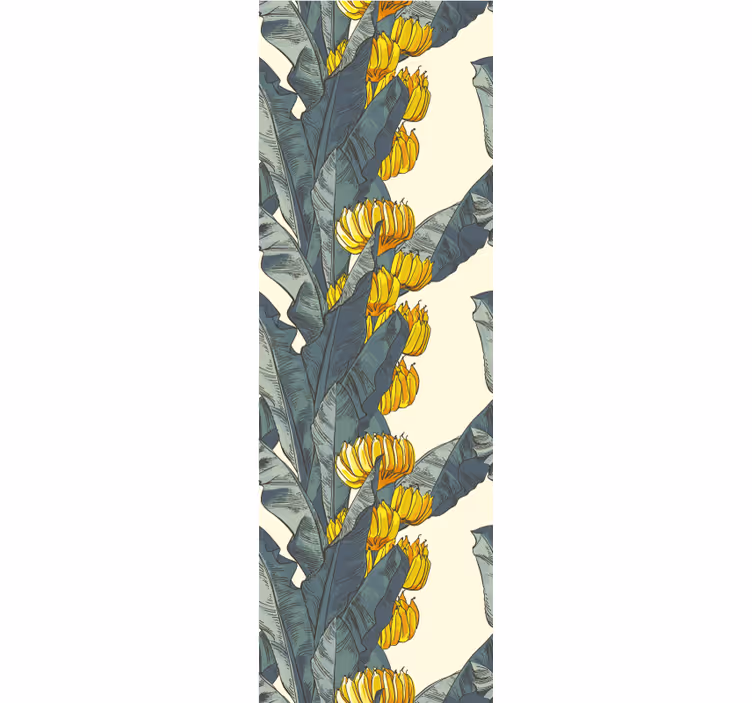 Bananblad blomster tapet natur - Tenstickers