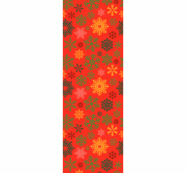Festlig snøfnuggmønster jul tapet - Tenstickers