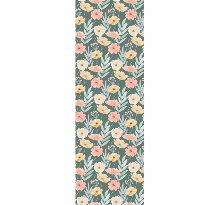 Blomstertrykk tapet blomster - Tenstickers