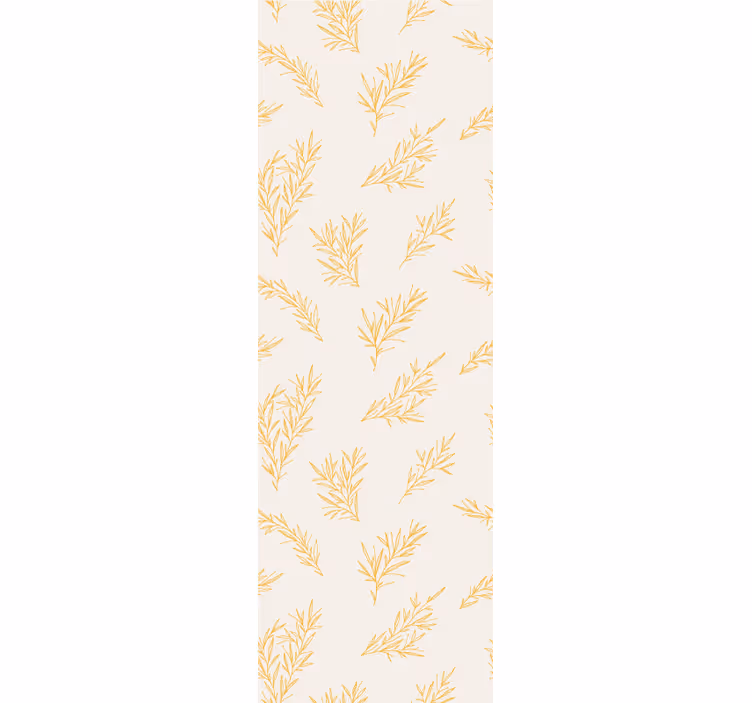 Gylne tregreiner over beige bakgrunn tapet blomster - Tenstickers