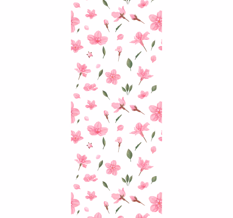 Akvarell pastell rosa blomster tapet blomster - Tenstickers