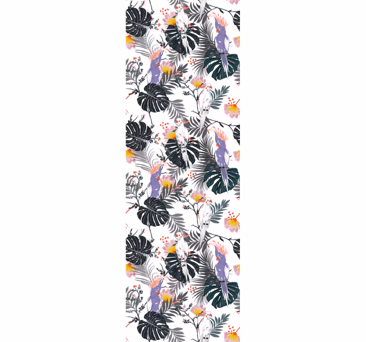 Tropisk fugleflora tapet natur - Tenstickers