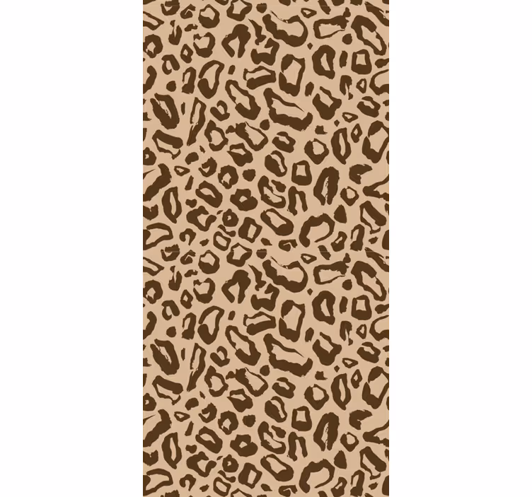Beige kattemønster leopard tapet - Tenstickers