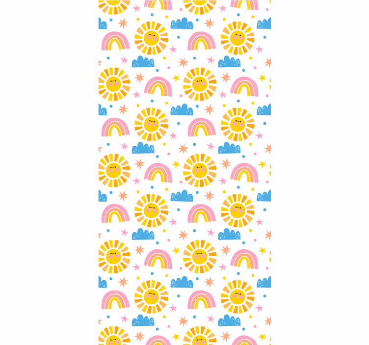 Munter solskinn regnbuen tapet baby - Tenstickers