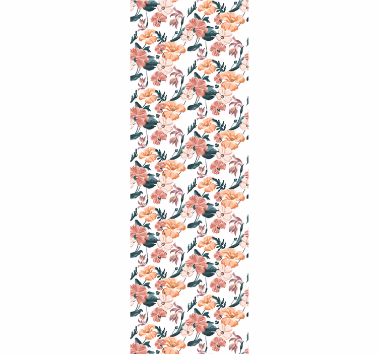 Floral repetisjon tapet blomster - Tenstickers