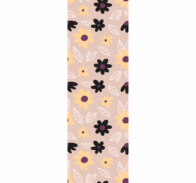Forenklet blomstermotiv tapet blomste - Tenstickers