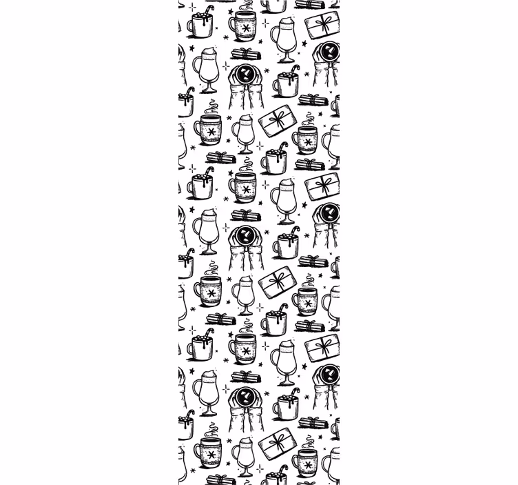 Festlige skisser jul tapet - Tenstickers