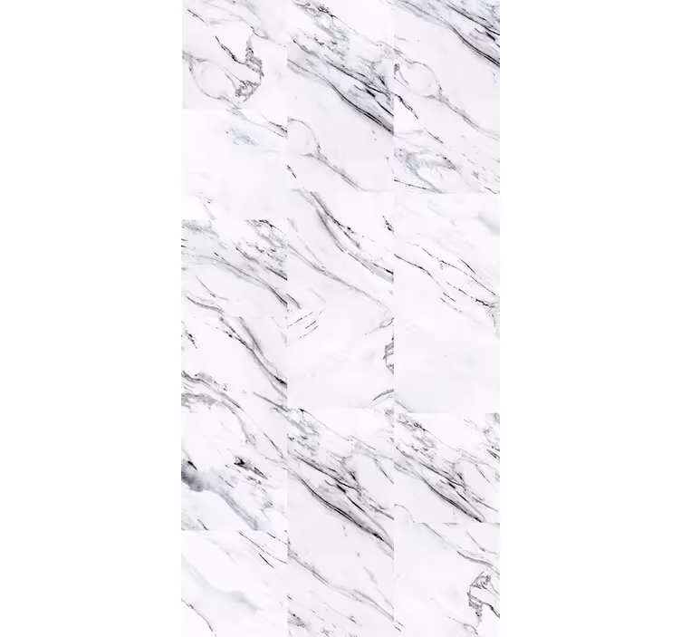 Sort, hvit og grå marmor flytende design tapet stue - Tenstickers