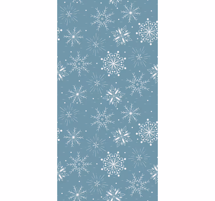 Snøfnugg motiv jul tapet - Tenstickers