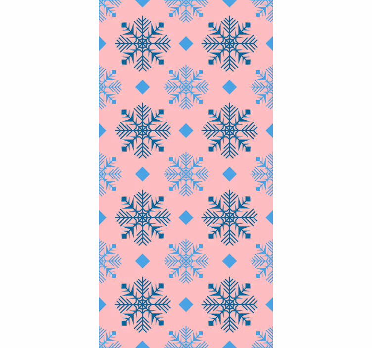 Geometrisk snøfnuggmønster jul tapet - Tenstickers