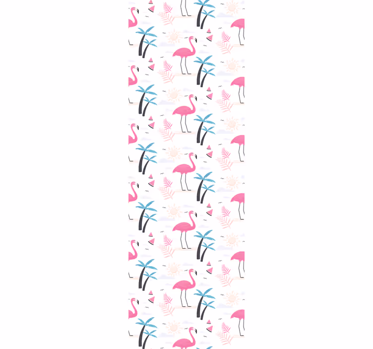 Tropisk rosa flamingo tapet moderne - Tenstickers
