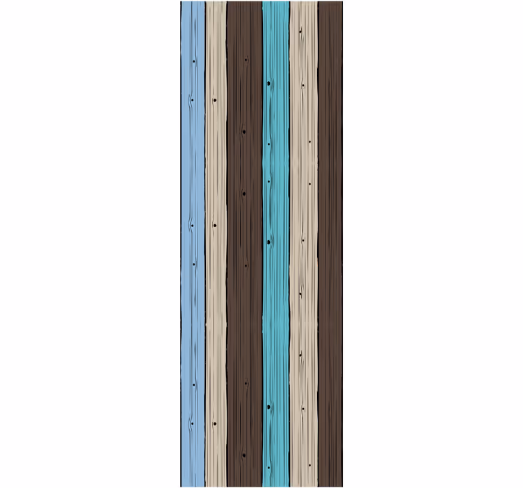 Stiliserte planker tapet tre - Tenstickers