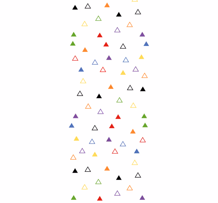 Fargerikt trekantet motiv tapet geometriske former - Tenstickers